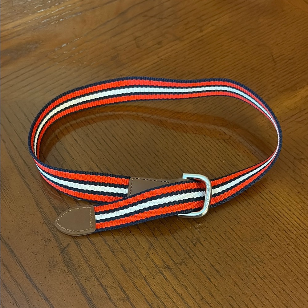 Janie and Jack Red and Blue Striped Fabric Belt